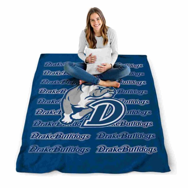drake bulldogs fan pride blue blanket high quality