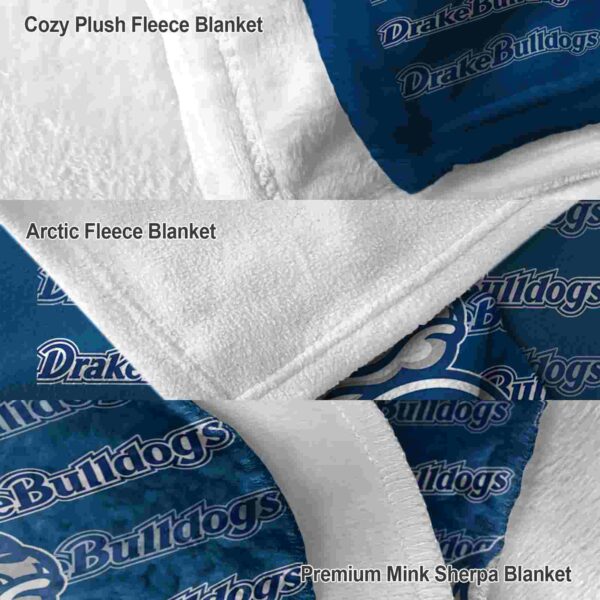 drake bulldogs fan pride blue blanket premium grade