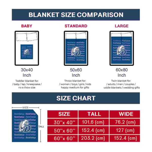 drake bulldogs fan pride blue blanket trendy