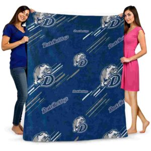 drake bulldogs fan spirit blue blanket fashion forward