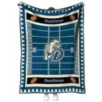 drake bulldogs football field blue blanket best selling