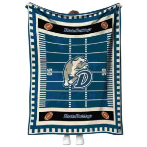 drake bulldogs football field blue blanket best selling