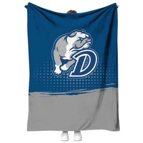 drake bulldogs gradient dots blue blanket best selling