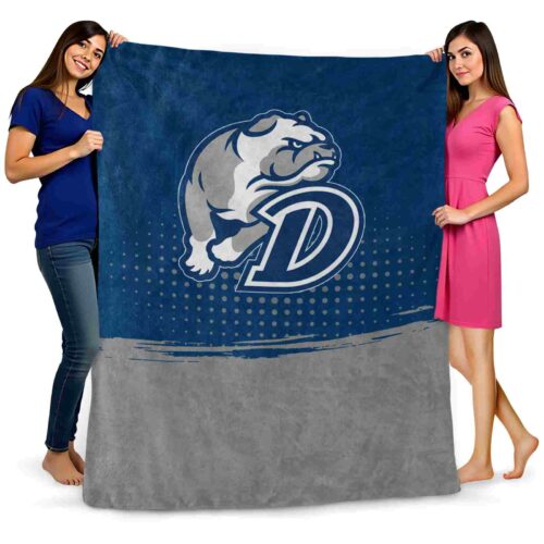 drake bulldogs gradient dots blue blanket fashion forward
