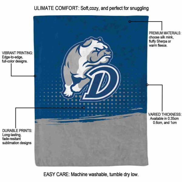 drake bulldogs gradient dots blue blanket new arrival