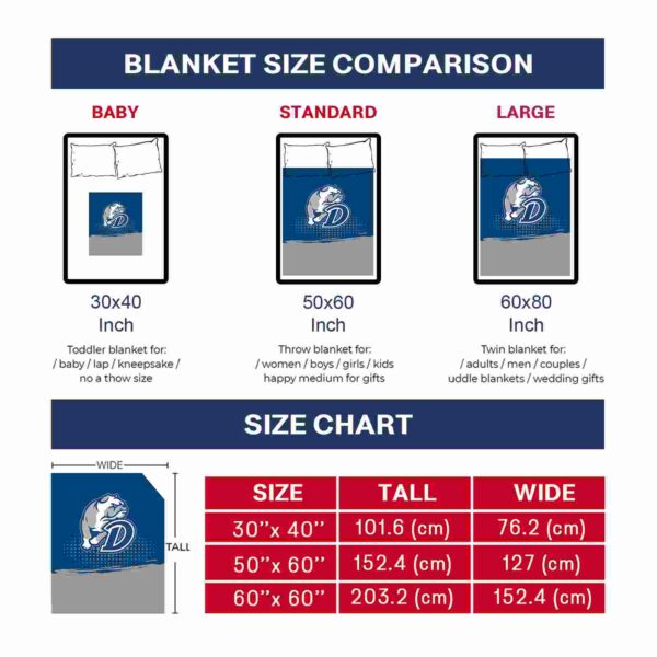 drake bulldogs gradient dots blue blanket trendy