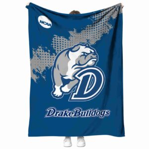 drake bulldogs grunge texture blue blanket best selling