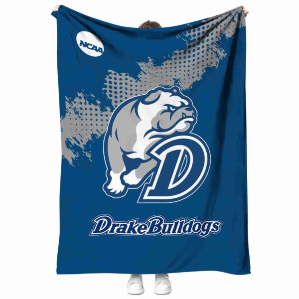 drake bulldogs grunge texture blue blanket best selling