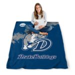 drake bulldogs grunge texture blue blanket high quality