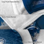 drake bulldogs grunge texture blue blanket premium grade