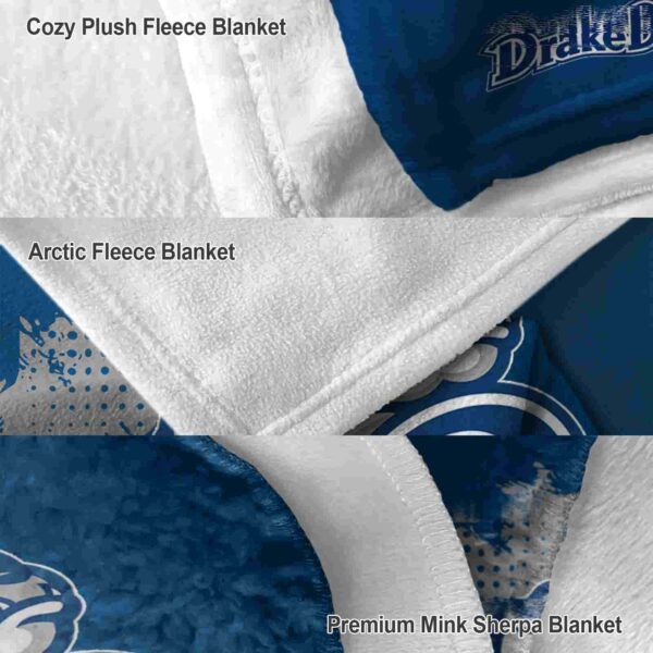 drake bulldogs grunge texture blue blanket premium grade