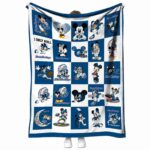 drake bulldogs mickey minnie blue white blanket best selling