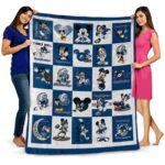 drake bulldogs mickey minnie blue white blanket fashion forward
