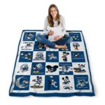 drake bulldogs mickey minnie blue white blanket high quality