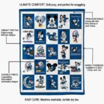 drake bulldogs mickey minnie blue white blanket new arrival