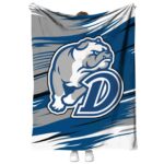 drake bulldogs paint streaks blue white blanket best selling