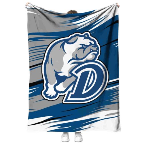 drake bulldogs paint streaks blue white blanket best selling