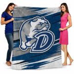 drake bulldogs paint streaks blue white blanket best selling