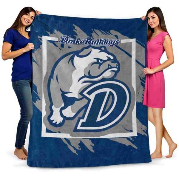 drake bulldogs splatter effect blue blanket fashion forward