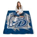 drake bulldogs splatter effect blue blanket high quality