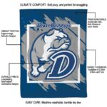 drake bulldogs splatter effect blue blanket new arrival