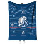 drake bulldogs striped pattern blue blanket best selling