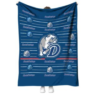 drake bulldogs striped pattern blue blanket best selling