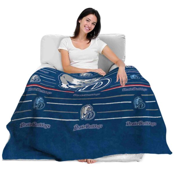drake bulldogs striped pattern blue blanket latest model