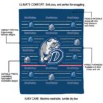 drake bulldogs striped pattern blue blanket new arrival