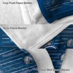 drake bulldogs striped pattern blue blanket premium grade
