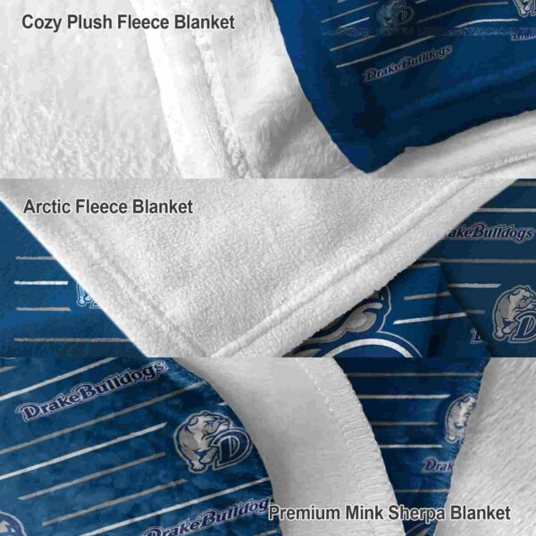 drake bulldogs striped pattern blue blanket premium grade