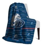 drake bulldogs striped pattern blue blanket top rated