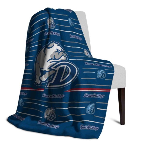drake bulldogs striped pattern blue blanket top rated