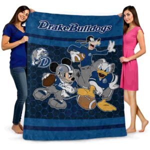 drake bulldogs three musketeers blue blanket fashion forward