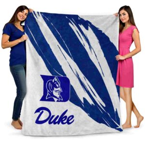 duke blue devils brushstrokes blue white blanket fashion forward