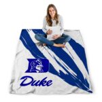 duke blue devils brushstrokes blue white blanket high quality