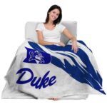 duke blue devils brushstrokes blue white blanket latest model