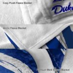duke blue devils brushstrokes blue white blanket premium grade