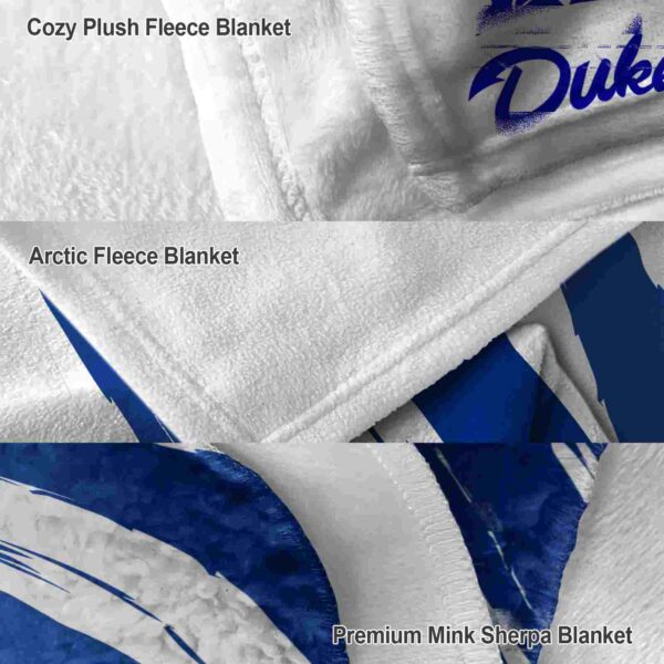 duke blue devils brushstrokes blue white blanket premium grade
