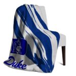 duke blue devils brushstrokes blue white blanket top rated