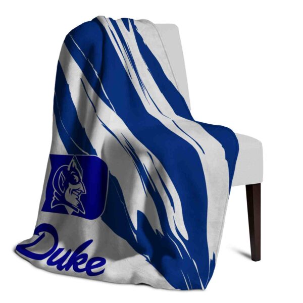 duke blue devils brushstrokes blue white blanket top rated