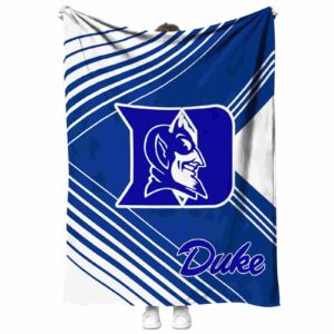 duke blue devils diagonal stripes blue blanket best selling