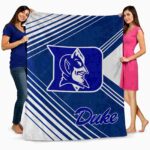 duke blue devils diagonal stripes blue blanket fashion forward