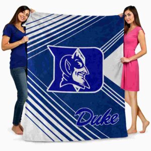 duke blue devils diagonal stripes blue blanket fashion forward