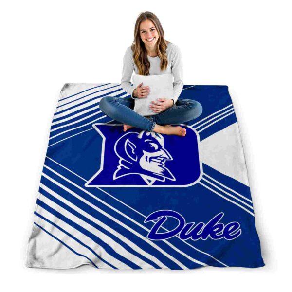 duke blue devils diagonal stripes blue blanket high quality