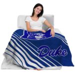 duke blue devils diagonal stripes blue blanket latest model