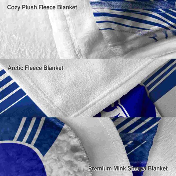 duke blue devils diagonal stripes blue blanket premium grade
