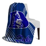duke blue devils diagonal stripes blue blanket top rated