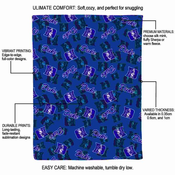 duke blue devils diehard fans blue blanket new arrival