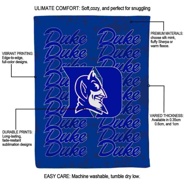 duke blue devils fan pride blue blanket new arrival